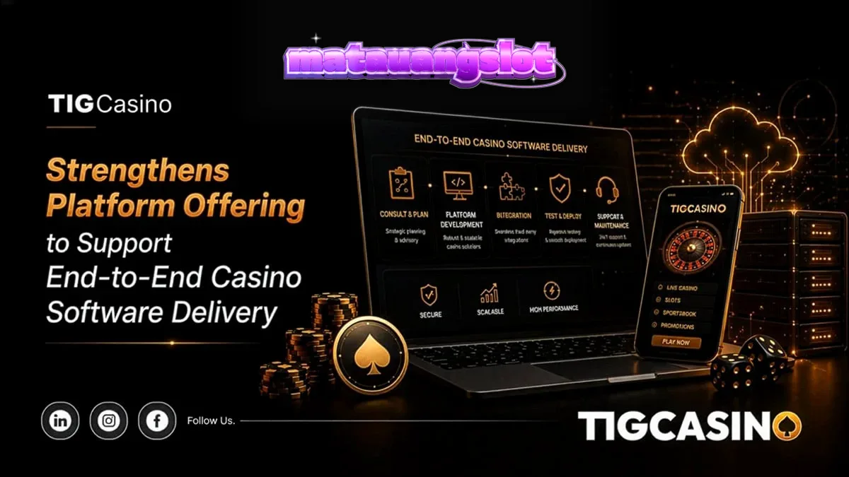 Tampilan antarmuka platform teknologi kasino modular